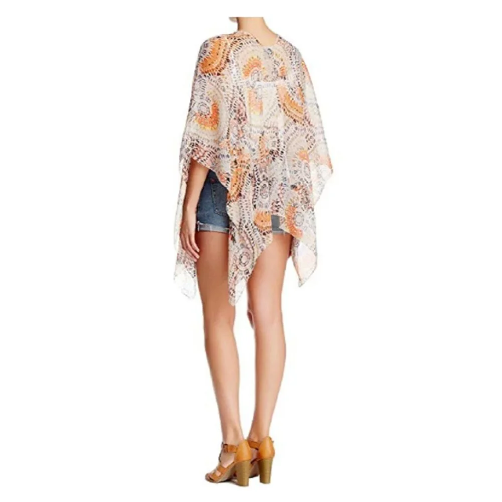 Cejon Peacock Sunburst Cover Up, Retail $36.00
